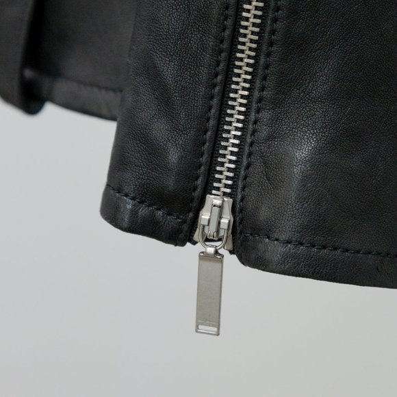 Saint Laurent Leather Biker-Style Jacket - Picture 5 of 6